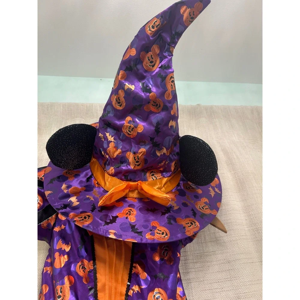 Disney Store Parks Minnie Mouse Girls 7/8 Witch Costume and Hat Dress Up Purple